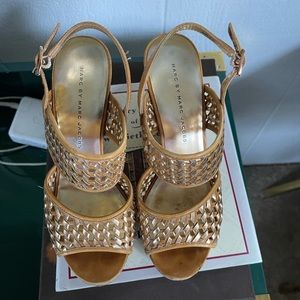 EUC Marc by Marc Jacobs Cork Heel Wedge Sandal, 7